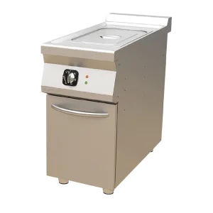 Bain-marie électrique professionnel sur coffre inox pour maintien au chaud restaurant gastronomique. - Maison d'Équipement du Chef - Casablanca