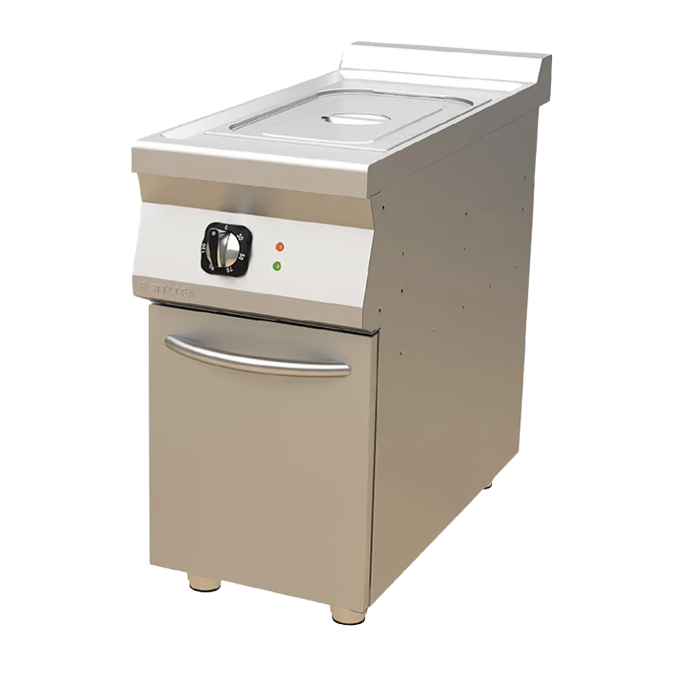 Bain-marie électrique professionnel sur coffre inox pour maintien au chaud restaurant gastronomique. - Maison d'Équipement du Chef - Casablanca