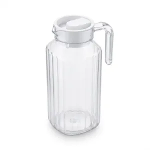Carafe à Eau en Poly avec Couvercle Blan