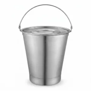 Seau à Pâtisserie en Inox 12 l avec Couverc