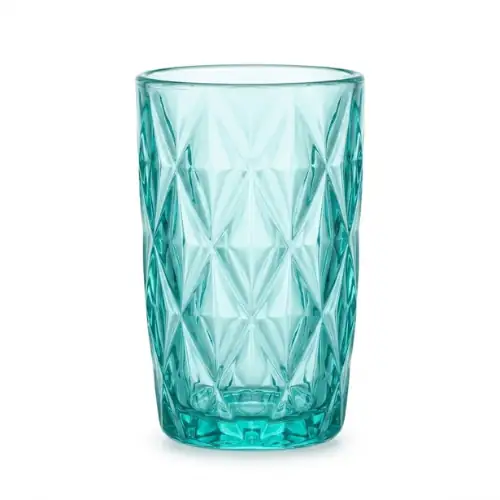 Verre à Eau Decore en Diamant Vert Clair