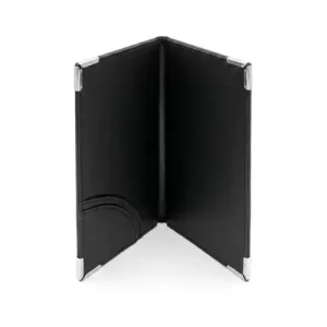 Porte Menu en Cuir Noir
