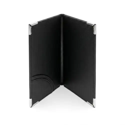 Porte Menu en Cuir Noir