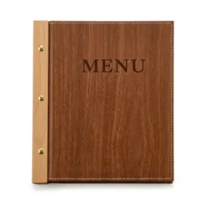 Porte Menu en Cuir Marron