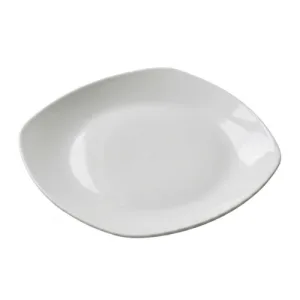 Assiette Carre en Porcelaine Blanc Ø 27 cm