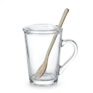 Coupe à Glace en Verre avec Couvercle et