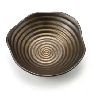 Assiette Coquillage en Porcelaine Noir/d