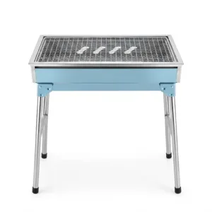 Barbecue à charbon en Inox à pieds pliables 7