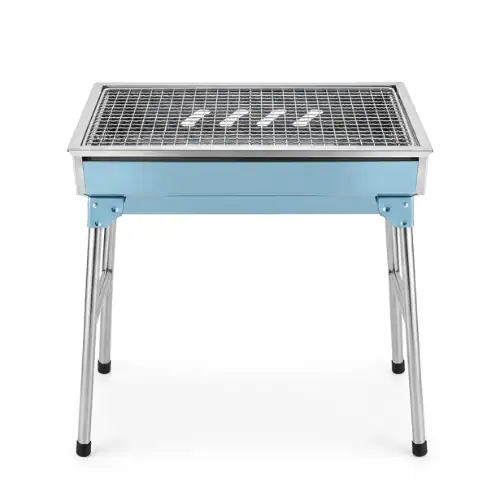 Barbecue à charbon en Inox à pieds pliables 7