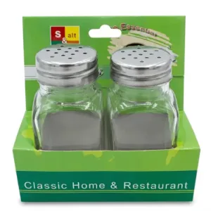 Salier Poivrier PM en Verre Bouchon en IN