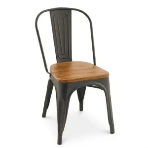 Chaise Industriel Métallique Blanc avec