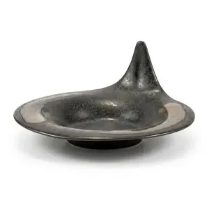 Assiette Asiatique Rond Gris avec Poignee