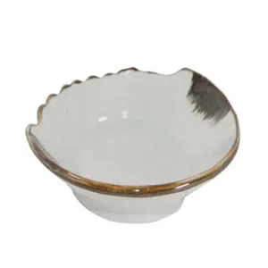 Assiette Asiatique Rond Deformee Blanc 18