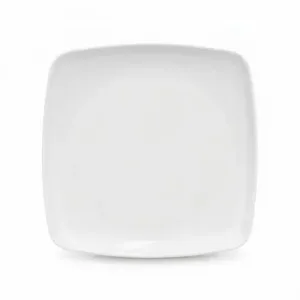 Assiette Carre en Mélamine Blanche 21x21