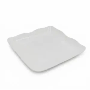 Assiette Carre en Mélamine Blanche 25×25