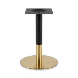 Pied Rond Tige Noir Forme V Base Gold