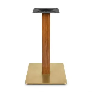 Pied Carre Tige Noir Base Gold