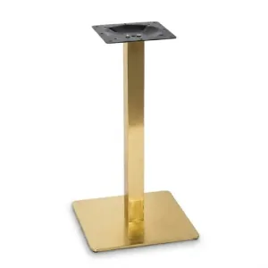 Pied Carre Tige et Base Dore