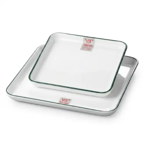 Assiette Carre en Mélamine Luxe Ø 24.6x24.6