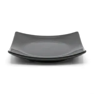 Assiette Carre Deforme en Porcelaine Noi