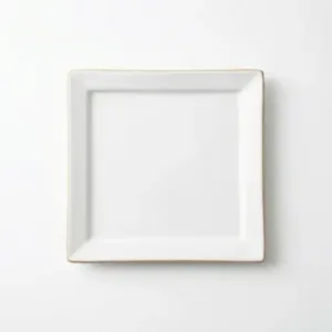 Assiette Carre D18.5×1.5 cm en Porcelaine