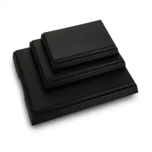 Assiette Carre Noir Mélamine 33×23×2 cm