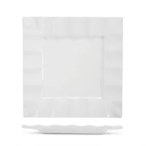 Assiette Carre 4 Compartiment en Porcela Eurohome