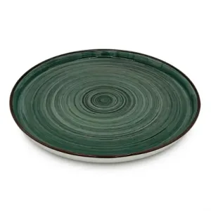 Assiette à Pizza en Porcelaine Verte Ø 30 cm