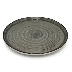 Assiette à Pizza en Porcelaine Grise Ø 30 cm