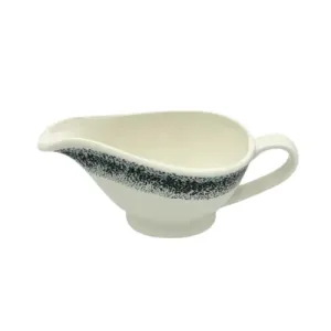 Sauciere en Porcelaine Blanc Mouchete