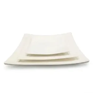 Assiette à Pain Carre en Porcelaine Blanc