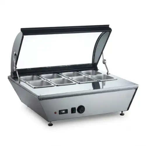 Vitrine Bain Marie 8 Bacs 67 l Rotor