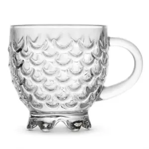 Tasse en Verre Forme D'ecailles de Poisso