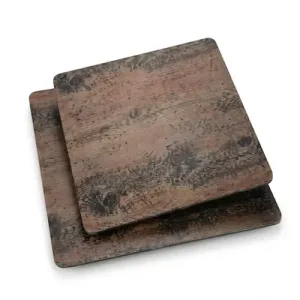 Assiette Bois Carre Mélamine 30 cm