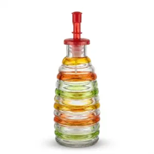 Huilier en Verre Bouchon Rouge
