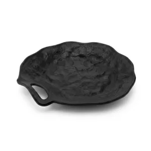 Assiette Creuse en Mélamine Noir avec MA