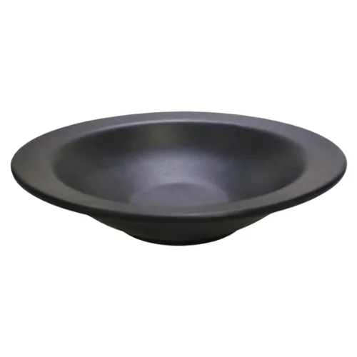 Assiette Creuse en Mélamine Noir 20.2×20.2×5
